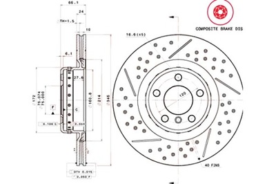 BREMBO DISKAI STABDŽIŲ 2SZT. GAL. BMW 1 F20 1 F21 2 F22 F87 2 F23 3 