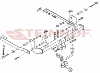 BARRA DE REMOLQUE GANCHO DE REMOLQUE CITROEN C8 2002-, PEUGEOT 807 2002-  