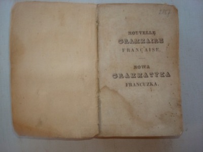 NOWA GRAMATYKA FRANCUZKA P. Noel 1845