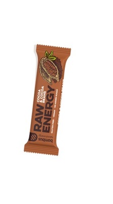 Baton RAW z ziarnami kakaowca 50g