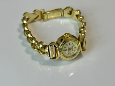 Zegarek złoty 585 damski OMEGA Ladymatic - Automat