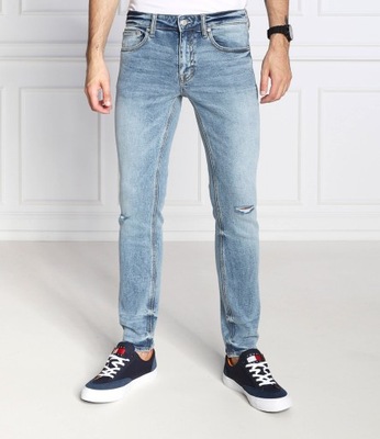 GUESS JEANS jeansy SKINNY | Skinny fit niebieskie