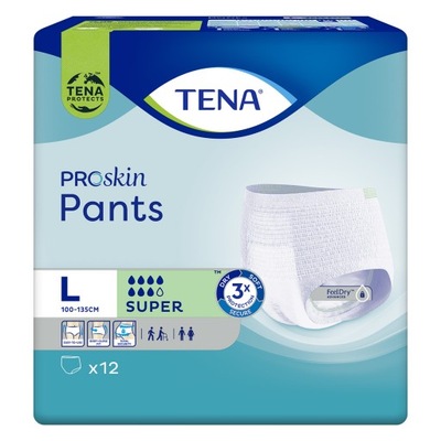 Majtki Chłonne Tena Pants ProSkin Super L x 12szt