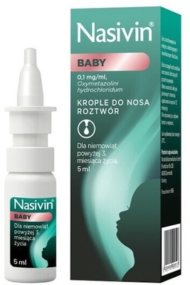 Nasivin Baby, 0,1 mg/ml, krople do nosa, 5 ml