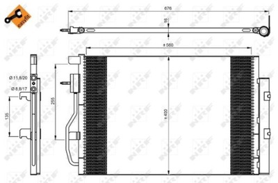 РАДИАТОР КОНДИЦИОНЕРА NRF 350044