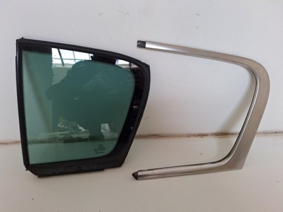 Kia sportage iv скло двері лівий задня + хром фото №1