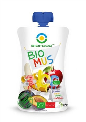 Mus Śliwkowo Bananowo Jabłkowy BIO 90 g Bio Food