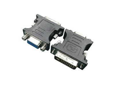 Adapter DVI->VGA 24M/15F czarny