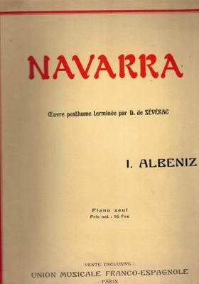 Navarra Albeniz fortepian nuty