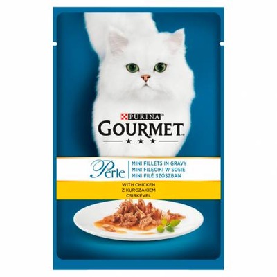 Purina Gourmet Perle Karma dla kotów mini fileciki sos z kurczakiem 85g