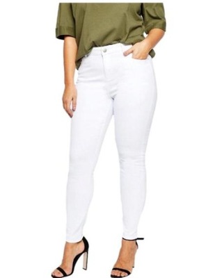 ASOS białe spodnie jeansy plus size 48/50