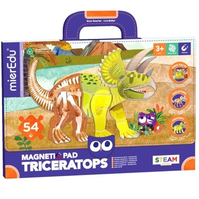 MIEREDU Układanka magnetyczna Dinozaury Triceratops