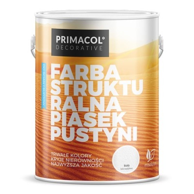 PRIMACOL FARBA STRUKTURALNA DO WNĘTRZ PIASEK PUSTYNI BIAŁA 10L