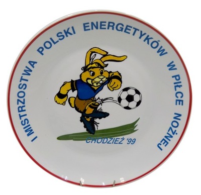 patera okolicznościowa porcelana Chodzież '99 Piłka nożna Energetyk