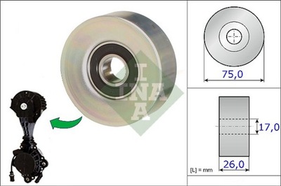 INA 532067610 LANKAS RITINĖLIS ĮTEMPIMO / RITINĖLIS KREIPIAMOJI / NA 