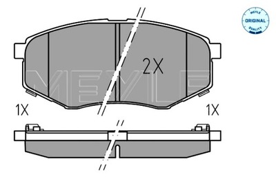 MEYLE КОЛОДКИ ГАЛЬМІВНІ ПЕРЕД Z PODKŁADKĄ WYTŁUMIAJĄCĄ HYUNDAI IX20