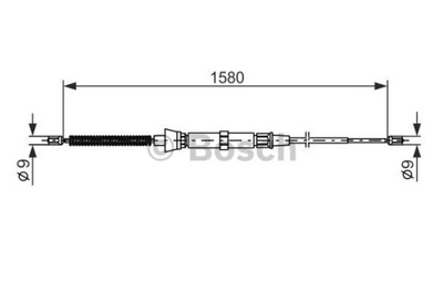 CABLE BRAKES MANUAL SKODA FABIA 99- 1 987 477 806 BOS  