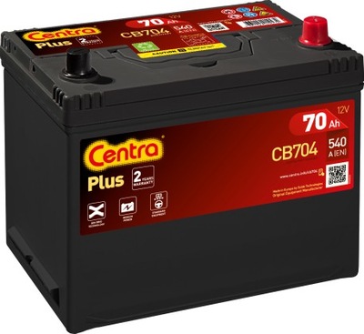 АККУМУЛЯТОР CENTRA PLUS CB704 12V 70AH 540A