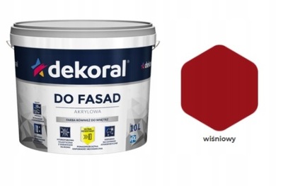Farba Fasadowa Dekoral Polinit WIŚNIOWY 1l