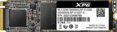 XPG SX6000 Lite 512GB M.2 2280 PCIE x4 Gen3 NVMe