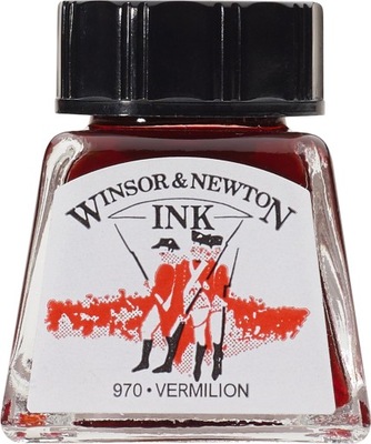 Tusz rysunkowy Winsor & Newton Vermilio, 14 ml