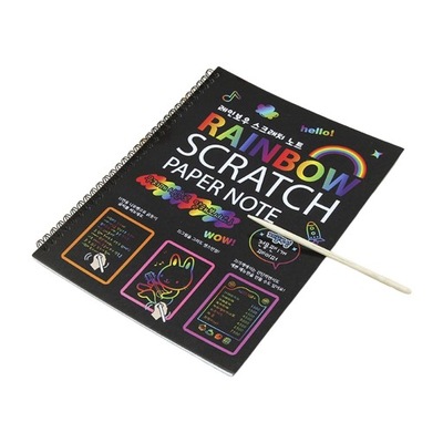 Scratch Paper Art Set Arts Crafts with Wooden