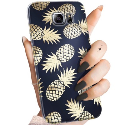 ETUI DO SAMSUNG GALAXY S6 EDGE+ WZORY ANANAS OWOCE EGZOTYCZNE OBUDOWA CASE