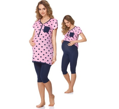 Piżama ciążowa z funkcją karmienia piersią XXL