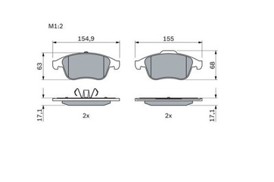 BOSCH 0 986 494 401 TRINKELĖS STABDŽIŲ 