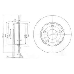 ДИСКИ ТОРМОЗНЫЕ ТОРМОЗНЫЕ DELPHI BG3671