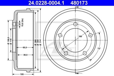 BEBEN DE FRENADO FORD TRANSIT 00-06  