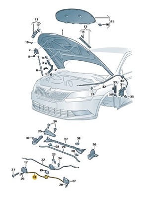 NUEVO ORIGINAL CABLE DE CAPO SKODA SUPERB OE 3V0823531A  