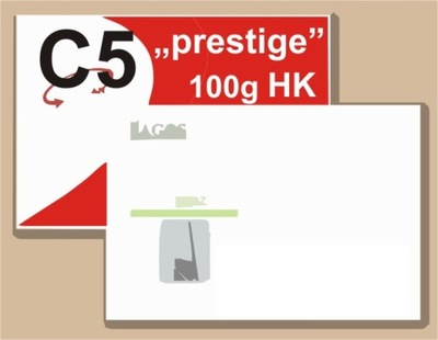 KOPERTY C5 z nadrukiem-"prestige" -250szt