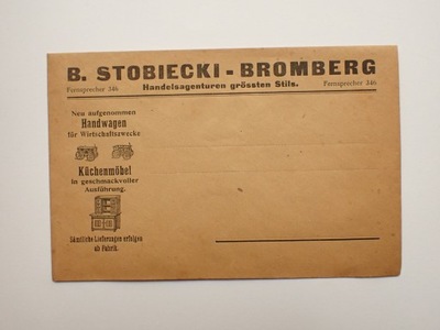 Koperta B. Stobiecki Bromberg Bydgoszcz