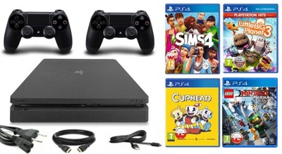 KONSOLA SONY PS4 SLIM 500GB 2 PADY 4 GRY NA DWÓCH