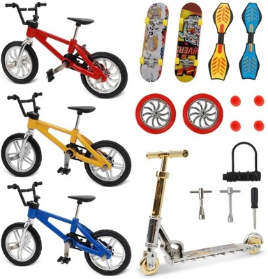 FINGERBOARD DESKOROLKA FINGERBIKE HULAJNOGA NA PALEC ZESTAW 18SZT