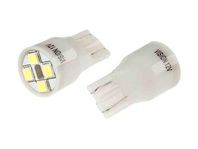 LAMP VISION T13 (W2.1X9.5D) 12V 6X 3MM LED, BIALA, 2 SZT.  