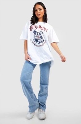 BOOHOO T-SHIRT HARRY POTTER LOGO BAWEŁNA 40 L 1BDD