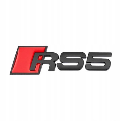 EMBLEMA INSIGNIA LOGOTIPO PARA AUDI RS5 NEGRO  