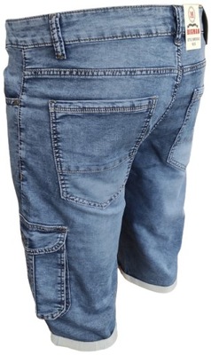 Spodenki Męskie Jeansowe Bojówki Krótkie Spodnie Jeans W47