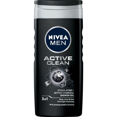 Nivea MEN Active Clean ŻEL POD Prysznic 250 ml