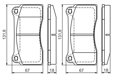 BOSCH 0 986 494 353 КОМПЛЕКТ КОЛОДОК ТОРМОЗНЫХ, ТОРМОЗА TARCZOWE