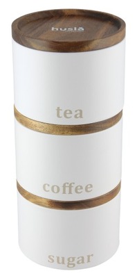 HUSLA ZESTAW POJEMNIKÓW DO PRZECHOWYWANIA BIAŁY