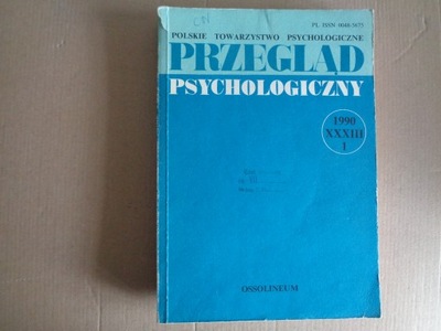 Przegląd psychologiczny XXXIII nr 1-3/1990