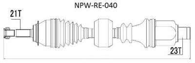 HALF-AXLE PROPULSION DACIA LOGAN 1.2 1.4 1.6 04- RIGHT  