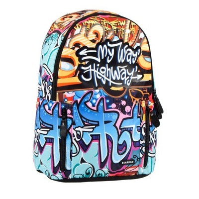 plecak na co dzień, tornister młodzieżowy graffiti szkolny wycieczkowy