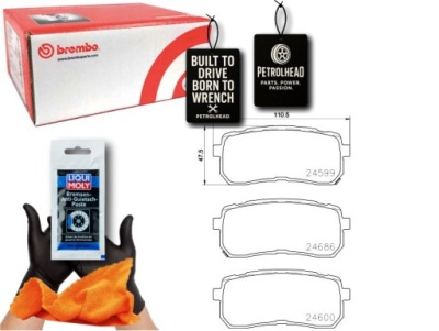 Тормозные колодки тормозные задняя hyundai ix55 kia sorento iii 2.0 #petrolhead pro+ kit3 фото №1