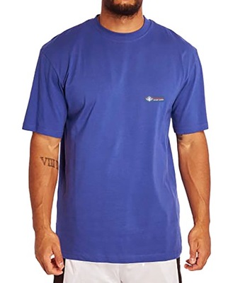 12XL Big Men Duża Koszulka 100% Bawełny Niebieska