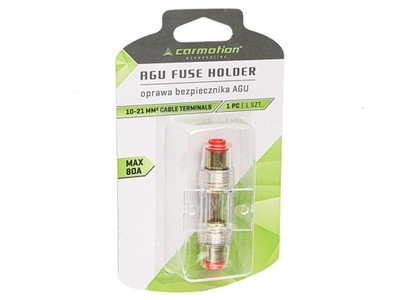 Цоколь предохранитель стеклянного agu 80a фото №1