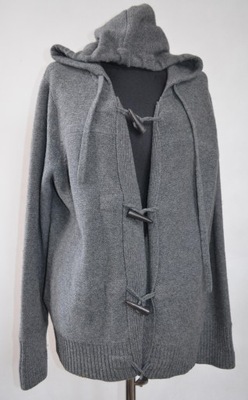 DKNY DONNA KARAN LAMBSWOOL KASZMIR OVERSIZE WEŁNA